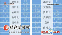 桂林去昆明的高铁车次及时刻表公布