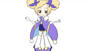 穿着紫色礼服的小花仙夏安安儿童卡通简笔画