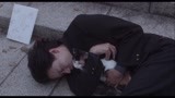 濑户抱着猫躺在在路边冷的瑟瑟发抖