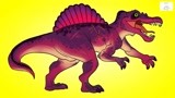 恐龙救援队搞笑动画 紫色棘龙拼图