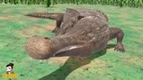 侏罗纪世界恐龙争霸：棘龙差点败给远古巨鳄，远古巨鳄的战力好强