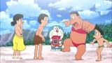 哆啦A梦：胖虎穿上静香的泳衣，太粉嫩了，小夫都看呆了