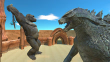 动物战争模拟器游戏 2014版传奇哥斯拉竞技场PK金刚泰坦