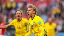 瑞典1-0淘汰瑞士挺进八强 福斯贝里重炮折射破网