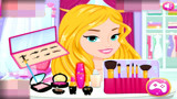 冰雪奇缘艾莎公主化妆游戏，公主们在挑选合适的睫毛