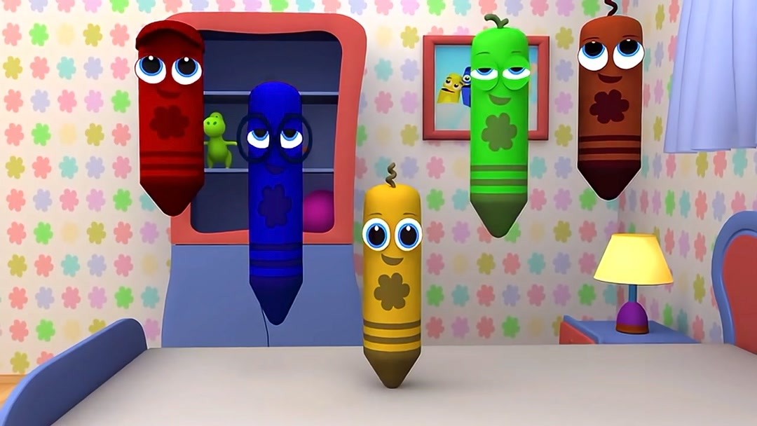 Five Little Crayons, Learn Colors, Colors Song