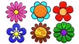 认识涂6种亮晶晶的花朵颜色