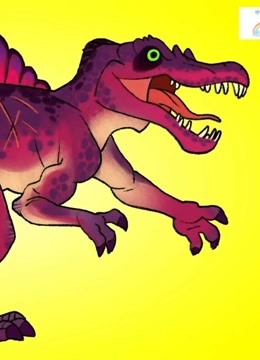 恐龙救援队搞笑游戏 :  紫色棘龙拼图