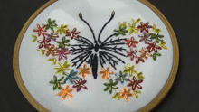 蝴蝶图案的刺绣方法1