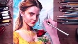 美女与野兽 - 贝儿（艾玛沃特森） - 彩色铅笔画