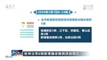 杭州公布6例新增确诊病例详细情况