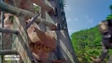 侏罗纪公园3：棘背龙破墙而出要吃人？赶紧跑！