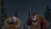熊出没：熊大摧毁光头强装备，折断伐木机，看你还咋砍树