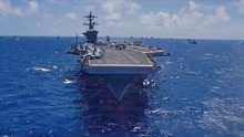航行在大洋上的美国海军航母编队，不得不承认这强悍的军事实力！