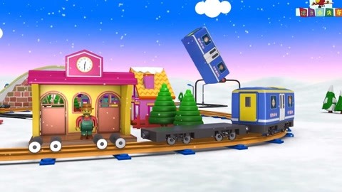 德卡小火车 第32集 建造有趣的圣诞村庄: 建造有趣的圣诞村庄