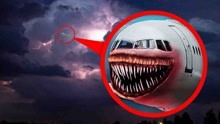 无人机发现食人飞机，电闪雷鸣的样子是赛迦奥特曼要对付它了吗？