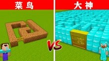 [图]我的世界游戏：菜鸟vs大神，noob的迷宫闯关记