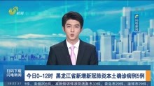 今日0-12时 黑龙江省新增新冠肺炎本土确诊病例5例