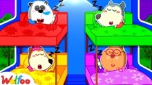 沃尔夫动画：沃尔夫的彩色双层床，还邀请好朋友一起来体验！