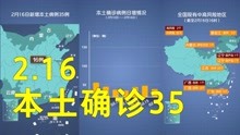 本轮疫情动态地图：2月16日本土确诊35例 江苏16例广东7例