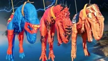 红色霸王龙和小悟空巨龙