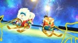 哆啦A梦：吹曲子使雪橇滑动，哆啦A梦和胖虎比赛，太搞笑了