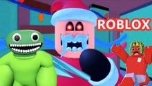 ROBLOX游戏：逃离邪恶圣诞老人，绿色班班被拉出来了！